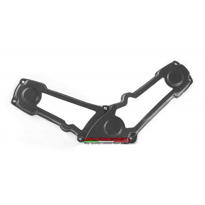 AviaCompositi Carbon Fiber And Clear Window Belt Covers for Ducati Monster and Supersport 600 / 750